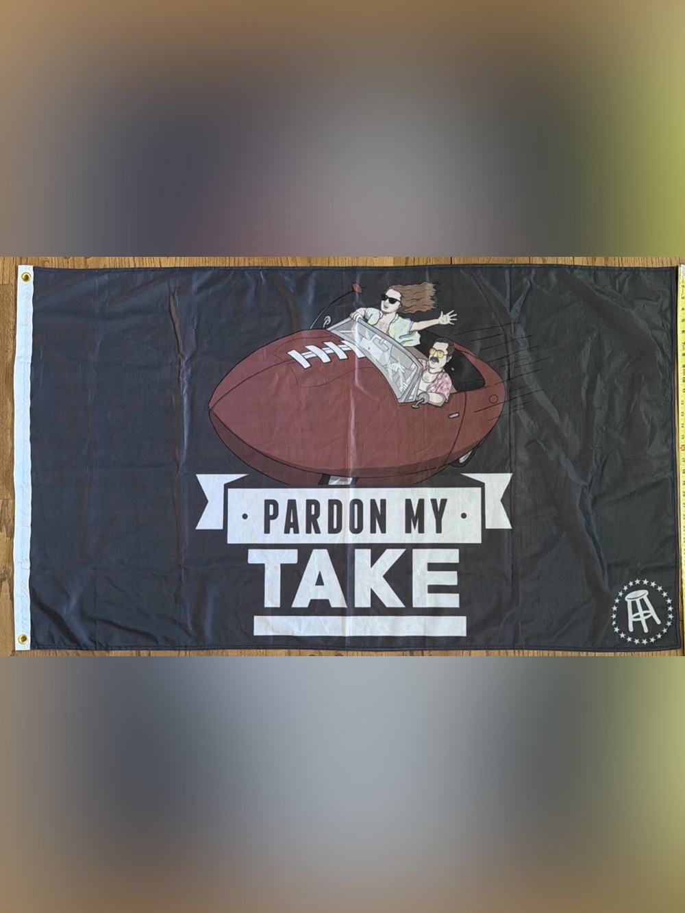 Pardon My Take PMT Barstool Sports 3x5 Flag Banner Big Cat PFT Man Cave
